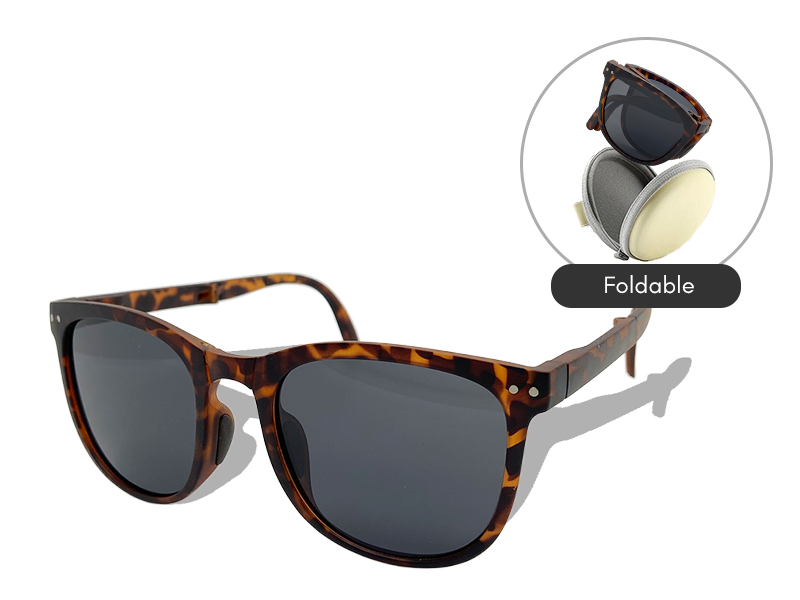 Foldable Adult Sunglasses (Leopard)