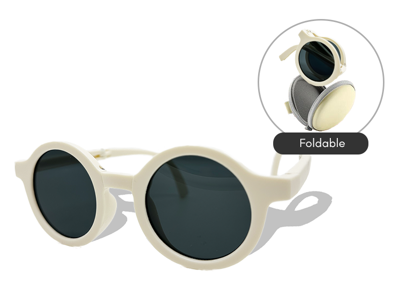 Foldable Kids Sunglasses (White)