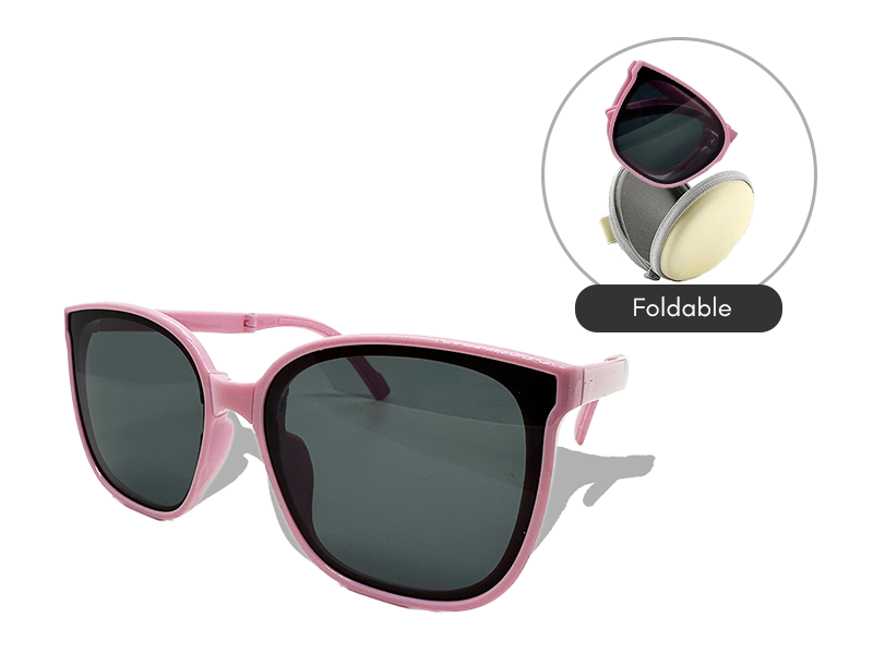 Foldable Youth Sunglasses (Pink)