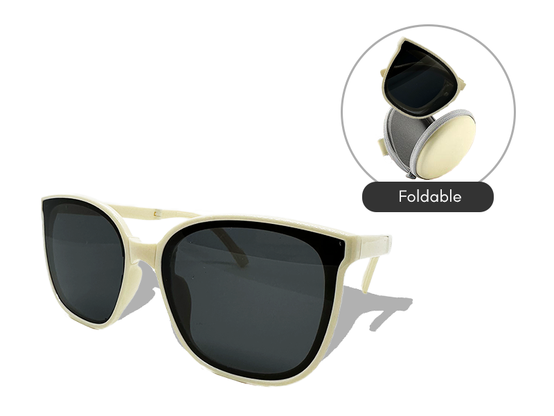 Foldable Youth Sunglasses (White)